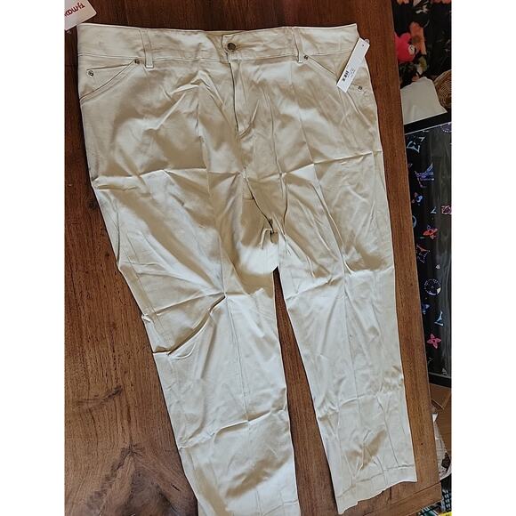Jennifer & Grace Women’s Plus Khaki Tan Capri Dress Pants Sz 22w - Picture 2 of 12
